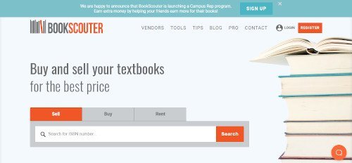 sell used books for cash - bookscouter app
